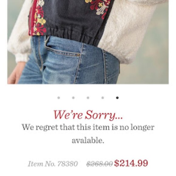 SOLD: Free People Aztec SW Boho Embroidered Two Faced Sold Out Online Oversized - Picture 15 of 16